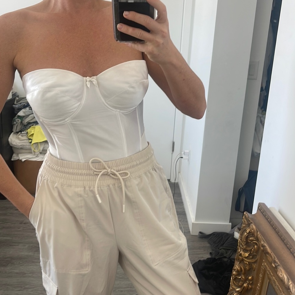 Vintage Victoria’s Secret white bustier corset